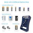 Battery Tester, Dlyfull LCD Display Universal Battery Checker for AA AAA C D 9V CR2032 CR123A CR2 CRV3 2CR5 CRP2 1.5V/3V Button Cell Batteries, 1x AAA Batteries Included