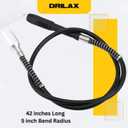 Drilax 42" Flex Shaft Rotary Tool Attachment  Compatible with Dremel Flex Shaft Models 100, 200, 300, 3000, 4000, 4300, 8220, 8240, 8250, 8260  Precision Extension Shaft for Carving & Engraving