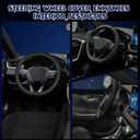 Soft Leather Steering Wheel Cover with Breathable Design and Anti-Slip Grip, Fully Compatible with Tesla, Toyota, Honda, Nissan 14.5-15.2 inch Round Steering WheelSedans and SUVs