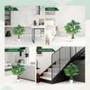Der Rose 28" Fake Palm Tree Tall Artificial Plants Areca Faux Trees Indoor in White Pot for Home Office Living Room Floor Porch Balcony Decor