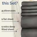 Extra Deep King Sheet Set - 6 Piece Breathable and Cooling Sheets - Hotel Luxury Bedding for Women, Men, Kids & Teens - Easy & Secure Fit - Soft, Wrinkle Free and Comfy - Extra Deep Pockets - Charcoal