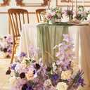 Ling's Moment 10Ft Chiffon Table Runner, Sage Green Table Runners Light Green Sheer Table Runner for Wedding Rustic Boho Wedding Party Bridal Shower Decorations Birthday