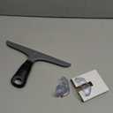 MR.SIGA Multi-Purpose Silicon Squeegee for Window, Glass, Shower Door, Car Windshield, Heavy Duty Window Scrubber, Includes Suction Hook, 10 inch, Gray & Black, 1 Pack (25.4 cm (Pack of 1))