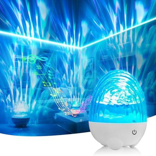 Northern Lights Projector for Bedroom, 13 Light Effects Aurora Projector, Ceiling Night Light Mood Lighting with Bluetooth Speaker, Remote Control for Kids Adults