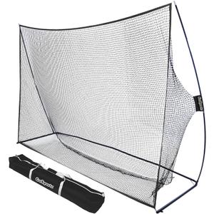 GoSports Golf Practice Hitting Net - Choose Between Huge 10 x 7 ft or 7 x 7 ft Nets - Personal Driving Range for Indoor or Outdoor Use - Designed by Golfers for Golfers (Black)