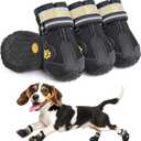 LOOBANI Medium Dog Shoes for Hot Pavement - Anti-Slip Dog Boots & Paw Protectors for Hardwood Floors, Waterproof Dog Shoes Large Size Dogs for Senior Dog Rain Summer Outdoor Hiking Walking, Size 6