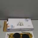 Gold Candlestick Holders Set of 6, Weighted, Metal Taper Candle Stick Holders, Vintage Christmas Brass Home Decor for Table, Mantel, Room Decorations Housewarming Gift Gold-6