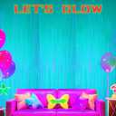 2 x 2 Pack Foil Fringe Backdrop - Fluorescent Green Shiny Tinsel Curtains for Party Decoration/Photo Booth Props - 3.3x6.6 FT Metallic Foil Backdrop for Birthday, Wedding, Graduation, Christmas.