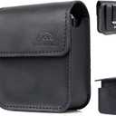 Topstache Leather Phone Holster for Samsung Galaxy Z Flip 6/5/4/3, Belt Clip Phone Case for Motorola Razr Plus 2024/2023, Phone Pouch for Motorola Razr 5G, Black