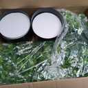 Fake Plants Artificial Flowers for Outdoors Decor, 2 Pack Fake Potted Plants Baby Breath With Green Eucalyptus Look Real UV Resistant Artificial Greenery with Pot for Outside Porch Garden Patio Yard