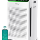 Powerful Air Purifiers for Home Large Room Up to 2400 Ft² with Smart WiFi Air Quality Monitor Sleep Mode, Air Purifier for Bedroom Office Living Room HAP602WF 