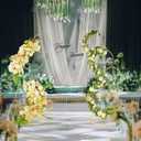 Bigsee Gold Arch Backdrop Stand 5Ft Wedding Round Hoop Backdrop Stand, 4 Tier Floral Balloon Arch Stand for Wedding Centerpiece Baby Shower Birthday Ceremony Background Decoration