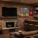 2 x YVHOGTA Funny Bar Metal Sign No Great Story Started with Salad Vintage Beer Sign for Home Bar Basement Garage Man Cave Decor 12x8 Inch