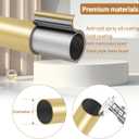 ZYRW Gold Curtain Rod, Room Darkening Rods for Windows 28 to 48 Inches(2.3-4Ft), Wrap Around Curtain Rods, Heavy Duty Blackout Drapery, Modern Decorative Window Treatment Rod, Gold