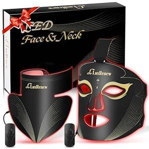 Red Light Therapy Mask Set, Led Mask Light Therapy for Face & Neck, 5 Gears Energy Adjustment