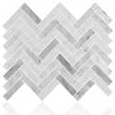 STICKGOO Peel and Stick Tile Backsplash, Grey Herringbone Adhesive Backsplash Tiles, Stick on Tiles for Kitchen & Bathroom (Pack of 10, Thicker Design)