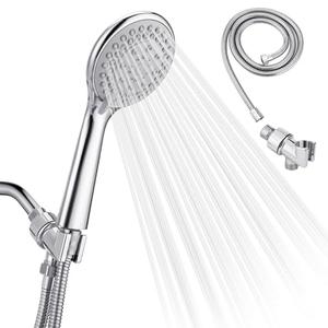 Detachable Handheld Shower Head with Hose - High pressure 5 Functions Showerheads Hand Held Shower Heads,Extra Long 4.7 ft. Stainless Steel Hose and Holder