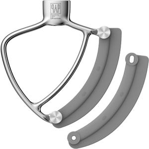 Flex Edge Beater Pro FEB5 for KitchenAid 4.5-5QT Tilt-Head Stand Mixers - Stainless Steel Flat Beater with Replaceable Silicone Edges.