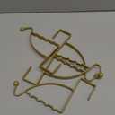 Hotop 4 Pieces Over Door Hooks Hanger Multi Hanging Storage Organizers Valet Hooks for Coats Clothes Hoodies Hats Scarves Purses Keys Bath Towels Robes & More (Gold)