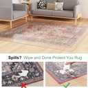 Crystal Clear Floor Mat 812ft, Upgraded Easy Flat Waterproof Vinyl Rug Cover, Large Stain-Resistant Plastic Area Rug Floor Protector for Kitchen, Dining Room, or High-Traffic Areas