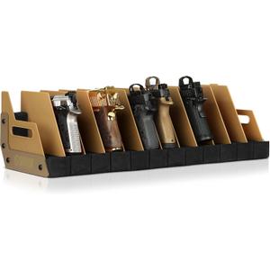 Savior Equipment Gun Pistol Revolver Firearm Handgun Rack Stand, Fit 4-12 of Most Long-Barreled Pistols, Cushioned Foam to Protect, Gun Safe Cabinet Storage Organizer Accessories