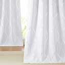 NICETOWN Room Darkening Curtain Panels - Home Fashion Foil Printed Wave Lines Thermal Insulated Room Darkening Curtains for Bedroom/Nursery (1 Pair, 52 inches W x 95 inches, Greyish White)