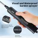 2 Gallon Electric Garden Sprayer, Battery Powered Pump with 6 Spray Modes, 4 Durable Nozzles, USB Rechargeable, Retractable Wand & Adjustable Strap for Lawn Garden Weed Control, Blue