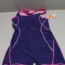 beautyin Women Athletic One Piece Boyleg Racerback Swimming Suits Bathing Suit (Large, Black)