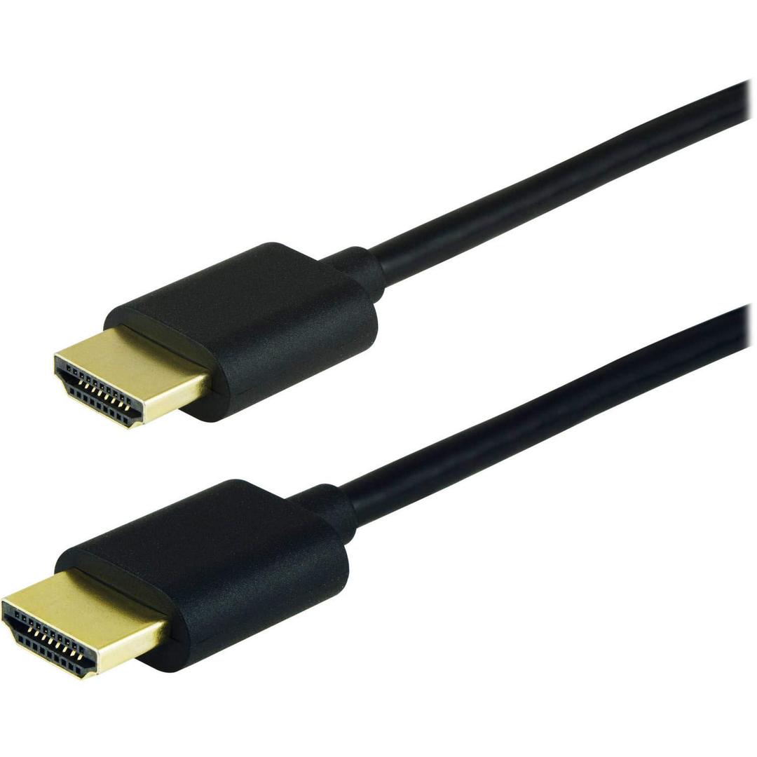 GE HDMI Cable, High Speed, Ethernet, 4 Foot HDMI, 4K Ultra HD, Full HD 1080P, 10.2Gbps Data Transfer, Works with HDTV, Cable, Game Consoles, Blu Ray, and More, Gold Plated Connectors, Black, 33573
