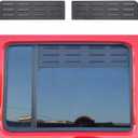 Hoolcar Rear Window Louver Vent Cover Rear Window Blinds Decor Compatible with 2007-2017 Jeep Wrangler JKU, 4 Doors, Black