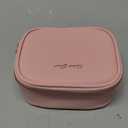 Mini Makeup Bag with Led Mirror, Small Travel Make up Bag 3 Light Modes Adjustable Brightness, for Women Organizer Cosmetic Bag, Portable Travel Train Toiletry Bag, for Pool Parties Work Touch-Ups (Pink)