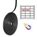 Magnetic Whiteboard Tape for Office,Fine Line Gridding Tape - 1/5 in x 40 yd x 24 mil, High Energy Thin Strip Magnets,Black 120 Feet