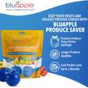 Bluapple Produce Saver Ethylene Gas Absorber - Fresh Fruit & Vegetable Storage for Refrigerator Crisper, Shelves & Fruit Bowls, Produce Keeper, Fruit Saver, Kitchen Must Haves, BPA-Free - 2-Pack