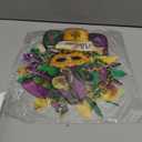 Metal Mardi Gras Decoration Carnival Welcome Yard Sign Stake 14.2 Inch Mask Feather Mason Jar Outdoor Yard Decor for Mardi Gras Carnival Outside Lawn Decorations Garden Patio Walkway