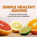 Elite Gourmet ETS623 BPA-Free 40-Watt Electric Citrus Juicer, Compact, Large Volume, Pulp Control, Oranges, Lemons, Limes, Grapefruits with Easy Pour Spout, 24oz, Black/Stainless Steel