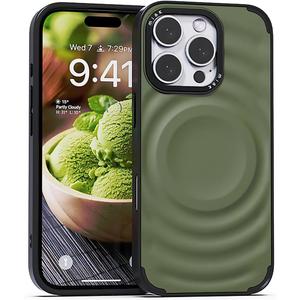 Miak Scoop for iPhone 16 Pro Max Case, Lightweight, Protective, Compatible with MagSafe for iPhone 16 Pro Max 6.9”, Strawberry, Green tea, set of 2