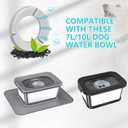 Decflow 10L Stainless Steel Dog Water Bowl Filter, 5PCS Replacement Filters for 7L/1.8Gal /10L/2.6Gal Square Dog Water Bowl