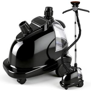 Professional Garment Steamer for Clothes, 2000W Powerful Steam Iron with 1.5L Water Tank, 40 Minutes Continuous Steam, Heavy Duty Clothes Steamer for Home, Commercial Use, Pearl Black