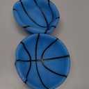 Botabee 5-Inch Glow in The Dark Small Basketball - 2 Pack Exciting Glowing Basketball Toys for Mini Hoops - Soft and Lightweight for Kids - Durable PVC Bouncy Balls - Easy-Grip Design - Blue