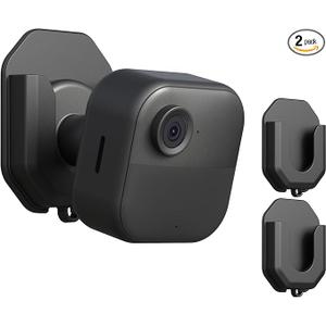 2 Pack Blink Camera No Drill No Screws Wall Mount Bracket for Blink Outdoor 4 /Blink Mini/Mini 2 /Blink Indoor Cameras, HBV Adhesive Mount(KMOUANTS Black Wall Mount for Blink Cameras)