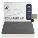 Robinuspc Stone Bath Mat, Quick Drying Bath Mat for Bathroom, Diatomaceous Earth Mat, Quick Dry Shower Mat, Fast Absorbent, Elegant Design, Easy to Clean - Grey 23.6×15.35