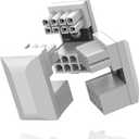 EZDIY-FAB GPU VGA PCIe 8 Pin U Turn 180 Degree Angle Connector Power Adapter Board for Desktop Graphics Card-Reverse Type 3-Pack White