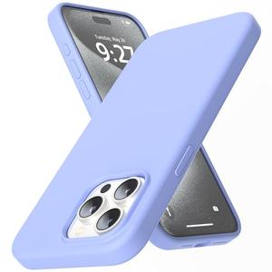 AZF for iPhone 15 Pro Case, Soft Silicone Shockproof Case with Soft Scratch-Resistant Microfiber Lining, 6.1 Inch (Lavender Purple)