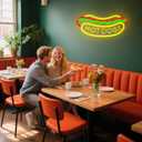 HOT DOGS Neon Signs for Wall Decor Neon Lights for HOT DOGS Shop Led Business Signs Suitable Fast food Neon Light Decor for Restaurant,Kitchen,Party,Food Decoration,USB Powered 14.56.8inch