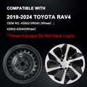 Wheel Hubcaps Compatible with Toyota RAV4 2019-2024; 17 inch Wheel Covers; Set of 4 Pcs (Black&Silver)