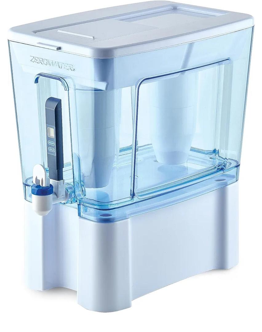 ZeroWater 52-Cup Large Water Filter Dispenser Removes PFOA/PFAS IAPMO certified: Lead, PFOA/PFOS, chromium, mercury; 5-stage Advanced Filtration; 0 TDS Water Filter Pitcher