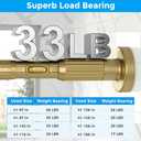 MEXAU Gold Tension Curtain Rods for Windows 41-103 Inches Heavy Duty Tension Rod Adjustable Curtain Rods No Drilling for Bathroom Living Room Outdoor Patio Hold Up Blackout Curtains and Non Slip