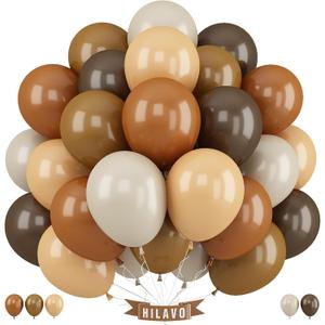 Brown Balloons Set 12 Inch Retro Brown Khaki Cream Balloons 35 Pcs Mocha Cocoa Coffee Sand White Apricot Beige Nude Balloon for Neutral Bear Bridal Baby Shower Birthday Party Decorations