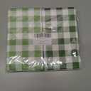 Green Gingham Napkins Disposable Rectangle: 100PCS Checkered Paper 15.7x11.8 Inch for Dinner Party