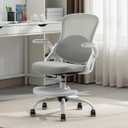 Kids Desk Chair,Ergonomic Study Chair with Adjustable Height,Swivel Mesh Desk Chair with Wheels,Home Office Chair for Children in Home Bedroom Grey, 17.32 inches x 17.32 inches x 38.18 inches